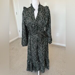 NWT OuterKnown Hunter Green Stardust Longsleeve Midi Dress Size Small